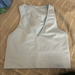 Athleta Aurora Light Blue Cropped Tank Medium